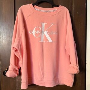 Calvin Klein Jeans light pink terry sweatshirt